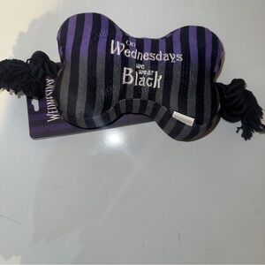 On Wednesday’s We Wear Black Plush Rope Dog Toy